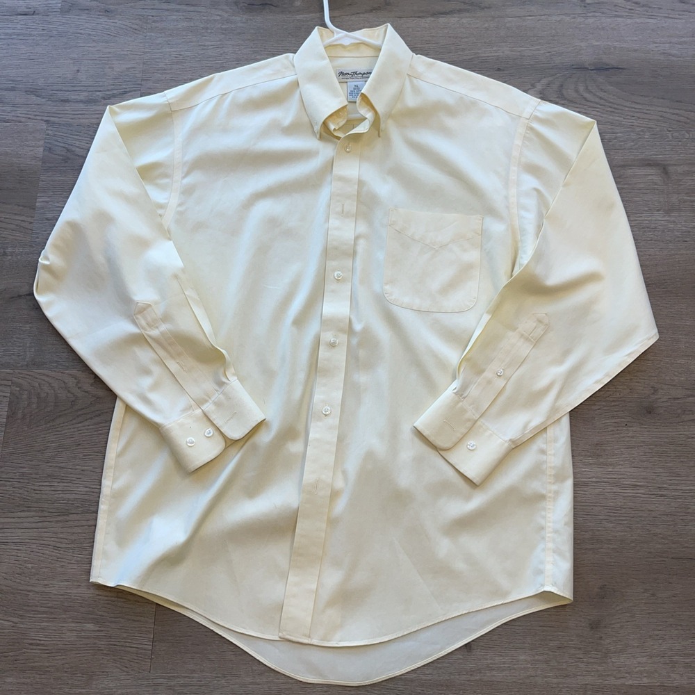 Vtg 100% Cotton Shirt Men's Size Large Multicolor Striped Norm Thompson Casual